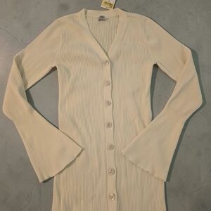 a new day Cream Ribbed Cardigan